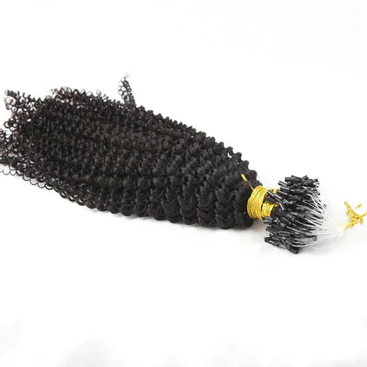 Micro Loop HAIR EXTENSION Afro Kinky Curly Human Hair HBL Hair Extensions Microloop