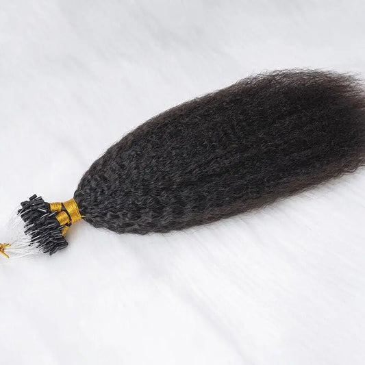 Micro Loop HAIR EXTENSION Kinky Straight Human Hair HBL Hair Extensions Microloop