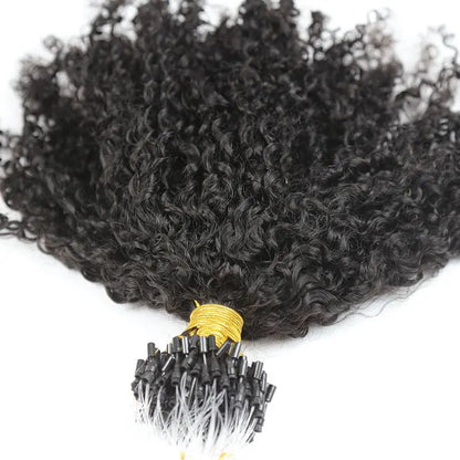 Tight curly hair extensions Micro Loop - HBL Hair Extensions