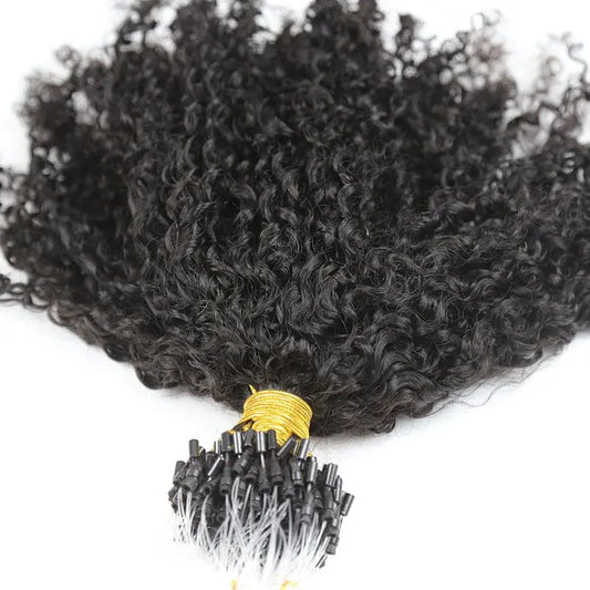 Tight curly hair extensions Micro Loop - HBL Hair Extensions