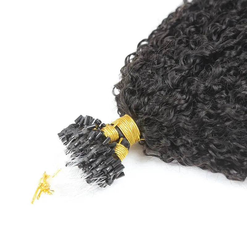 Tight curly hair extensions Micro Loop - HBL Hair Extensions