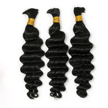 Natural Loose Deep Wave Bulk Hair HBL Hair Extensions