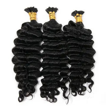 Pre-Divided Deep Wave Bulk Hair HBL Hair Extensions Bulk Hiar