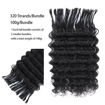 Pre-Divided Deep Wave Bulk Hair HBL Hair Extensions Bulk Hiar