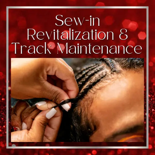 Sew-in Revitalization & Track Maintenance HBL Hair Extensions Hair Service, Sew in , Weaves