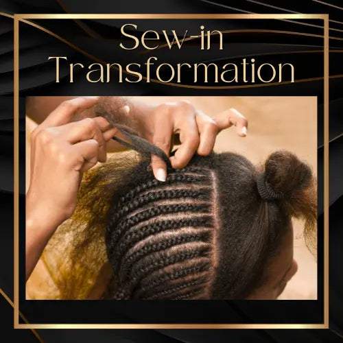 Sew-in Transformation with Olaplex Color & Hair Health Ritual HBL Hair Extensions Hair Service, Sew in, Weave, Flat sewin