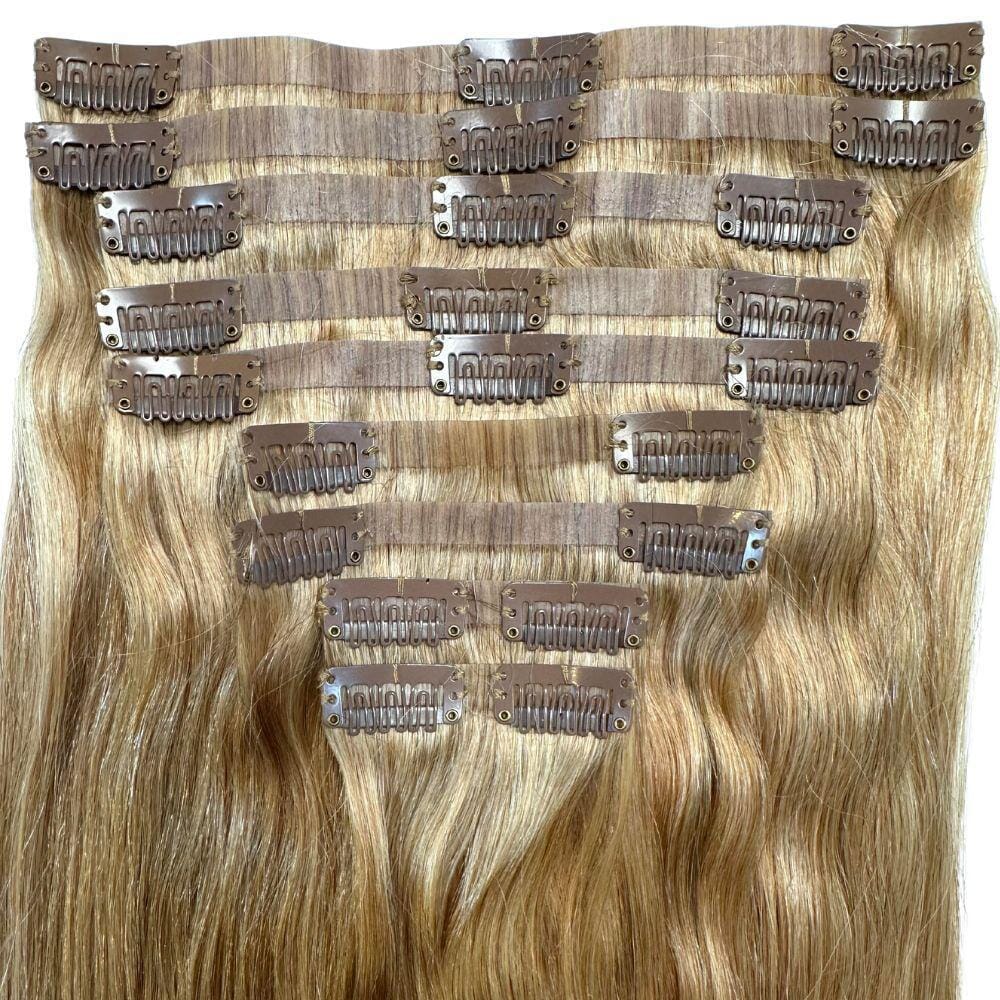 Honey Blonde Seamless Clip-In HBL Hair Extensions 
