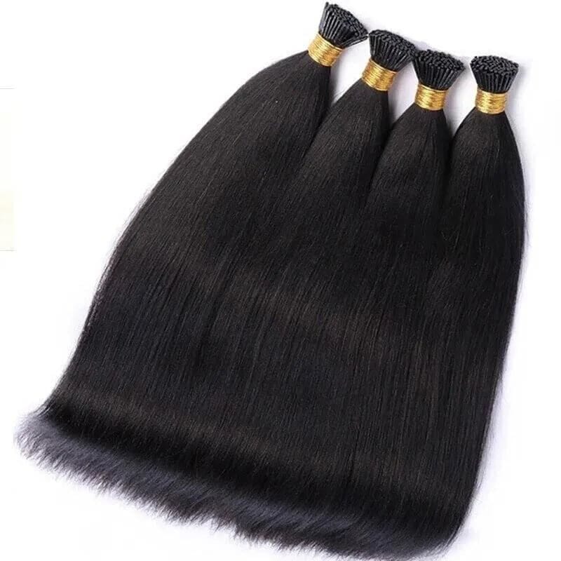 Silky Straight I Tip HBL Hair Extensions 