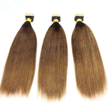 1B/30 Yaki Straight Tape In HBL Hair Extensions 