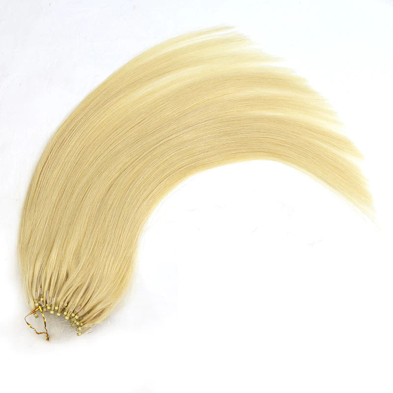 613 platinum blonde Micro Loop HBL Hair Extensions 22” 