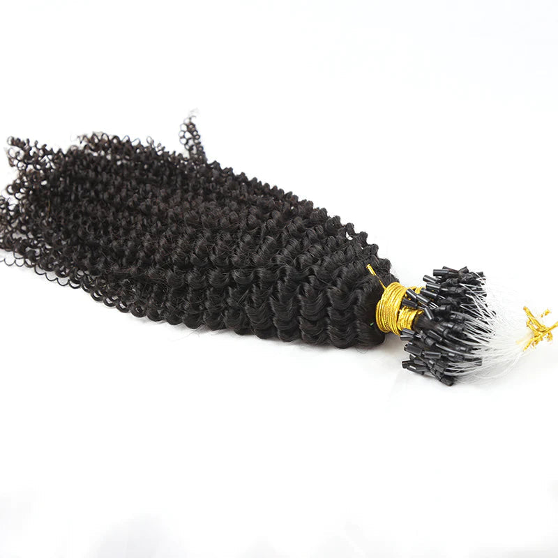 Afro kink curly Micro Loop HBL Hair Extensions 16” 