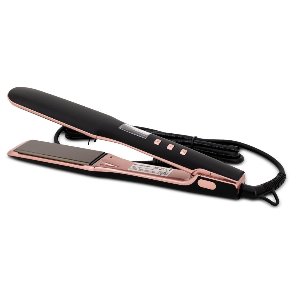 Black and Pink Titanium Flat Iron 480 degrees Hair Straighteners HBL Hair Extensions 