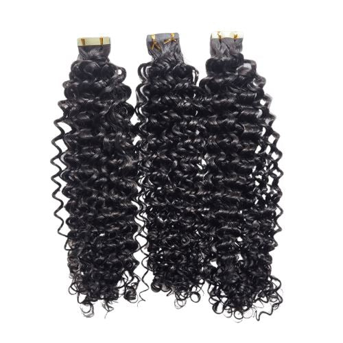 Curly Tape In Extensions HBL Hair Extensions 14” 