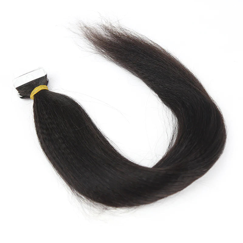 Light Yaki Straight Tape in HBL Hair Extensions 16 Natural 
