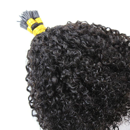 Multi-Textured Kinky Curly I Tip HBL Hair Extensions 