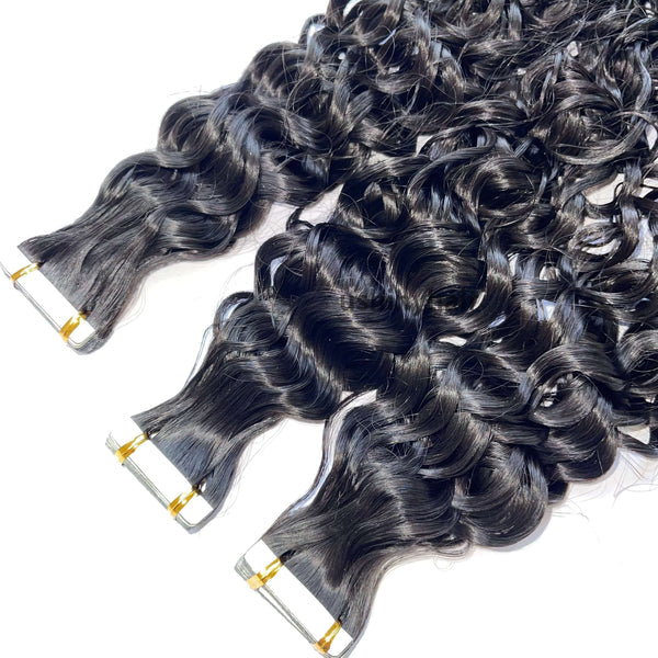 Raw Curly Tape In Extensions HBL Hair Extensions 