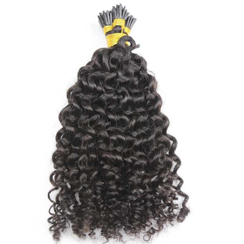 Virgin Curly I Tip HBL Hair Extensions 