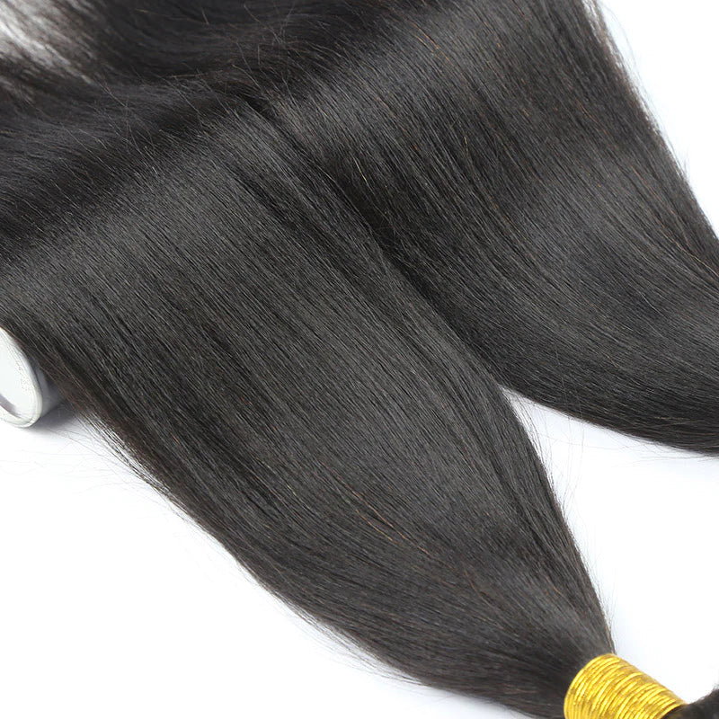 Yaki straight Microlink Weft Hair Extensions HBL Hair Extensions 